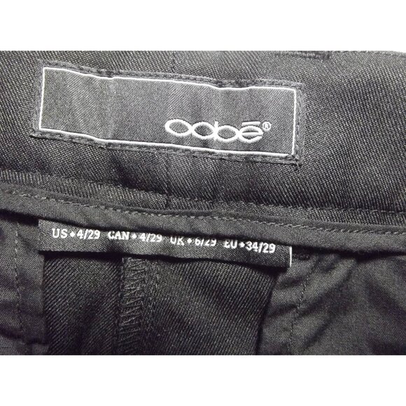 oobe Pants Womens 4 x 29" Black Polyester Flat Front straight leg Uniform Work - Picture 6 of 10